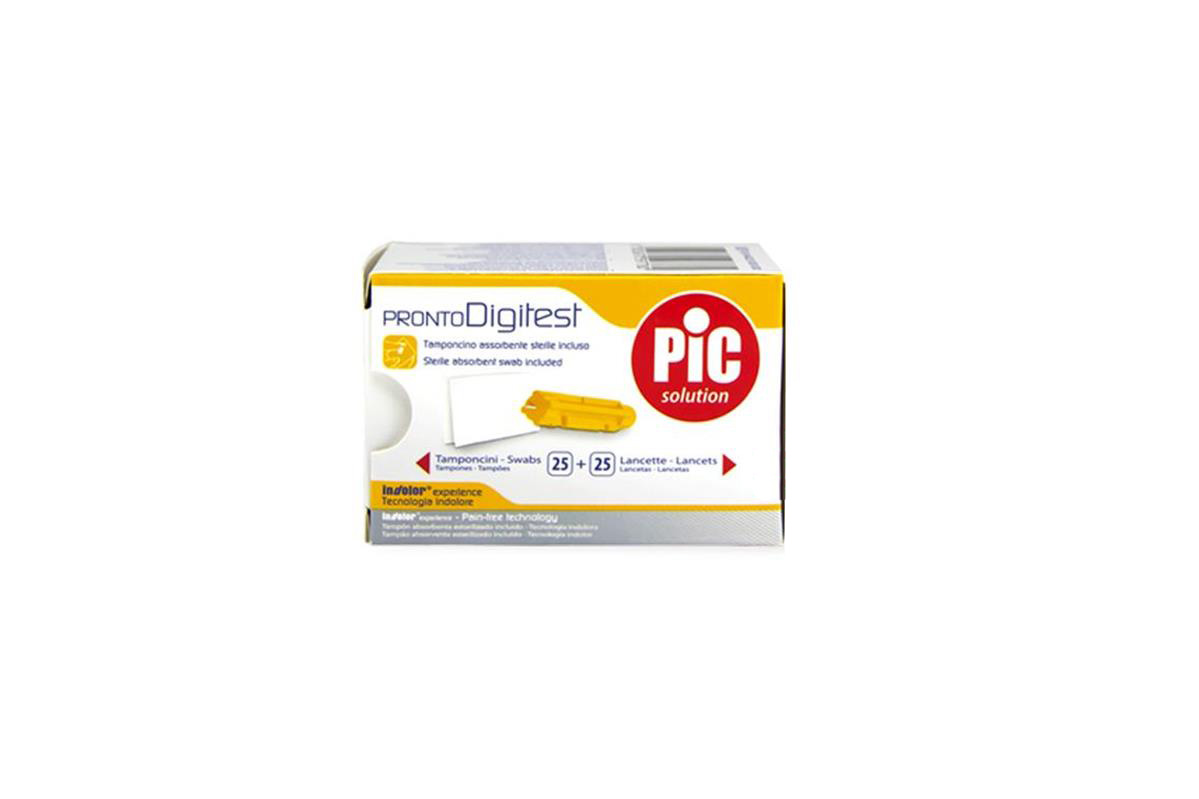 PIC PRONTO DIGITEST 25 SWABS PLUS 25 LANCETS - Milano Pharmacy