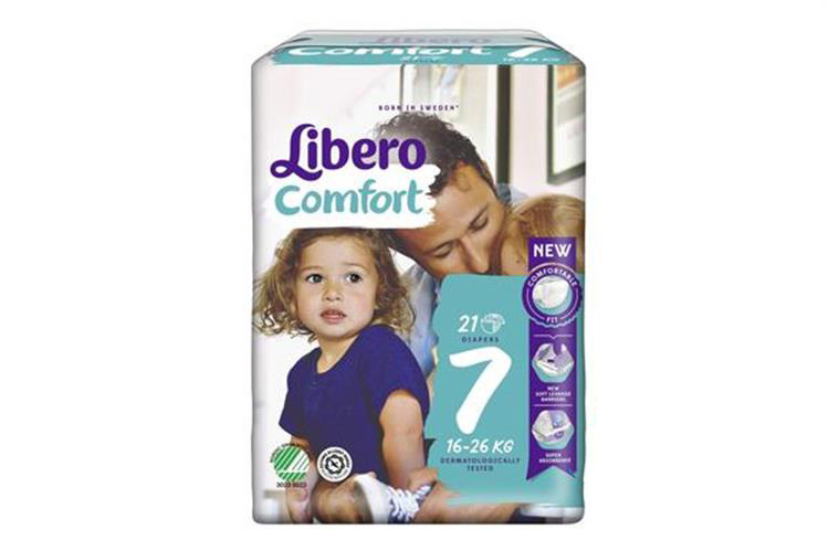 LIBERO COMFORT 7  16 TO 26 KG 21 DIAPERS - Milano Pharmacy