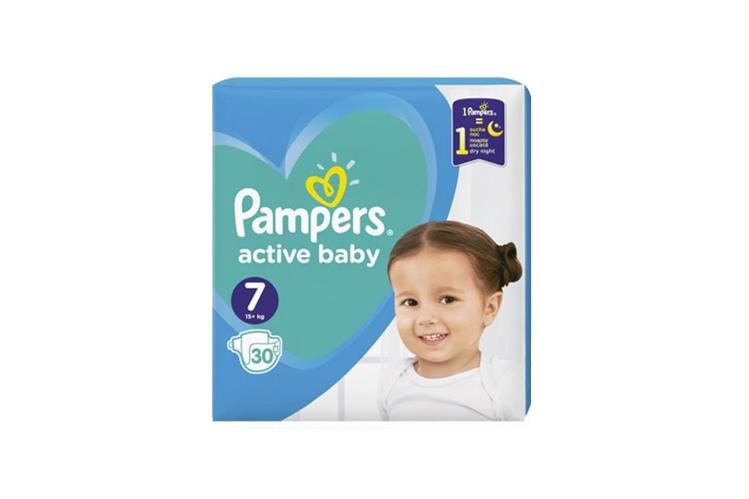 PAMPERS ACTIVE BABY NO 7 FROM 15 PLUS KG 30 DIAPERS - Milano Pharmacy