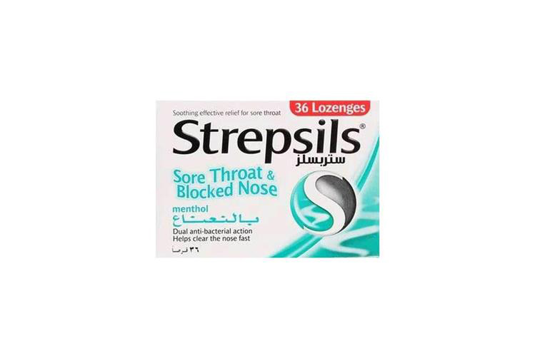 STREPSILS SORE THROAT BLOCKED NOSE 36 LOZNGES - Milano Pharmacy