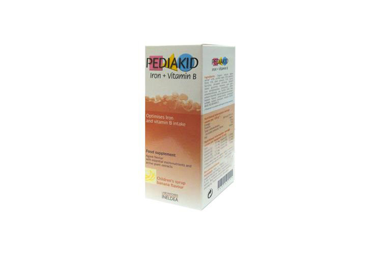 PEDIAKID IRON  VITAMIN B SYRUP 125 ML - Milano Pharmacy