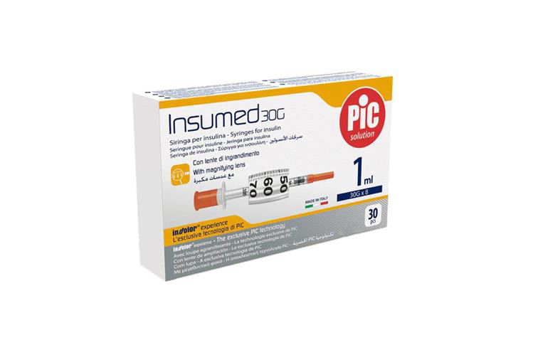 PIC INSUMED SYRINGE 1 ML 30GX 8 30 PCS - Milano Pharmacy