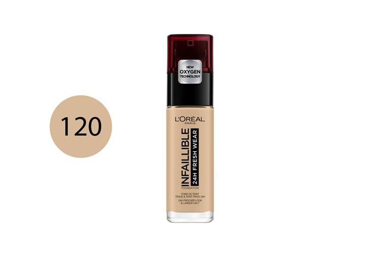 LOREAL INFALLIBLE 32HR FRESH WEAR SPF25 PLUS VITAMIN C 120 VANILLA 30ML - Milano Pharmacy