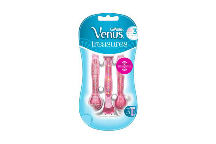 GILLETTE VENUS TREASURES PINK RAZOR 3 PCS - Milano Pharmacy