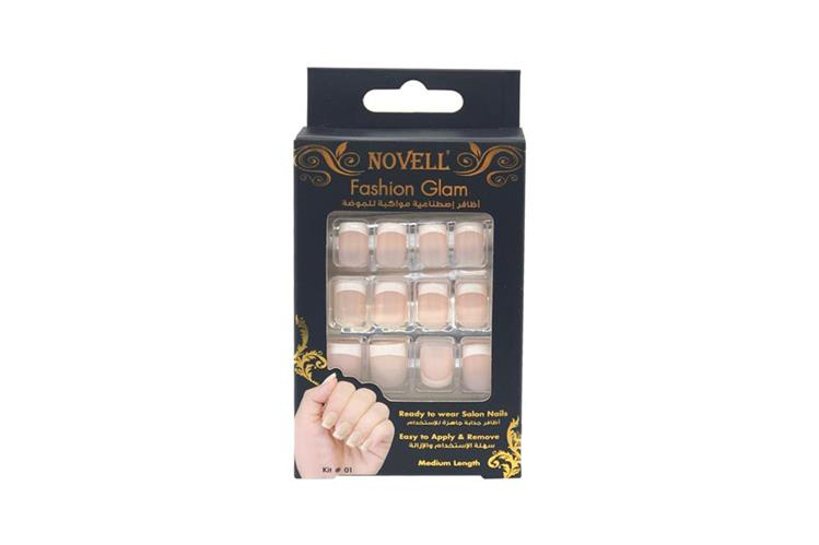 NOVELL FASHION GLAM PRE GLUED NAILS KIT 01 - Milano Pharmacy