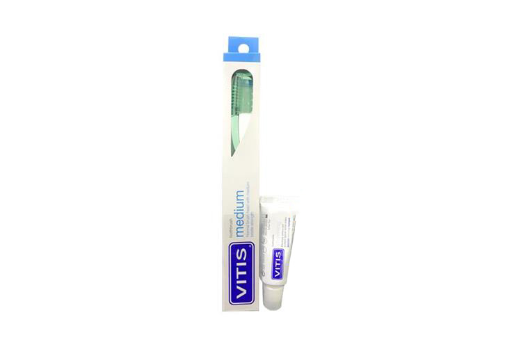 VITIS TOOTHBRUSH MEDIUM PLUS TOOTHPASTE 15ML - Milano Pharmacy