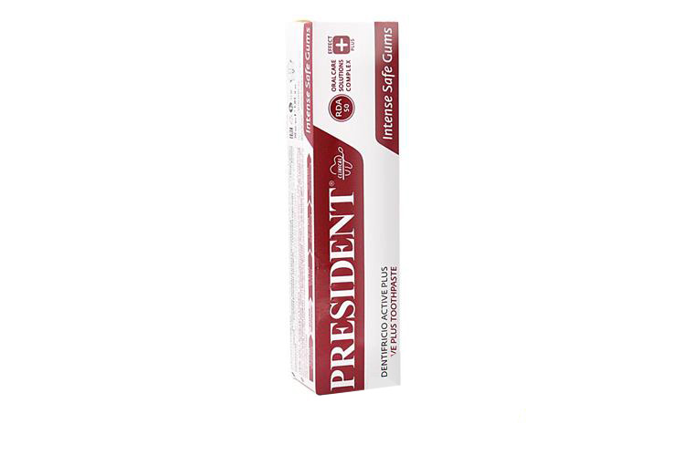 PRESIDENT ACTIVE PLUS TOOTHPASTE INTENSE SAFE GUMS 30ML - Milano Pharmacy