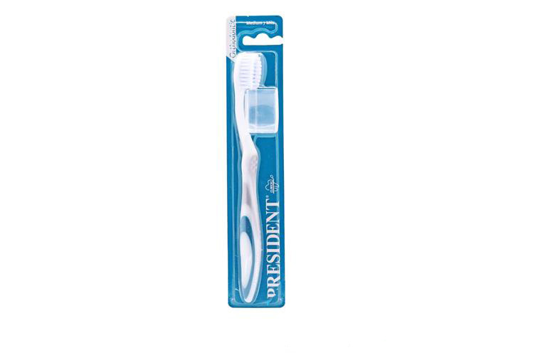 PRESIDENT ORTHODONTIC TOOTHBRUSH MEDIUM - Milano Pharmacy