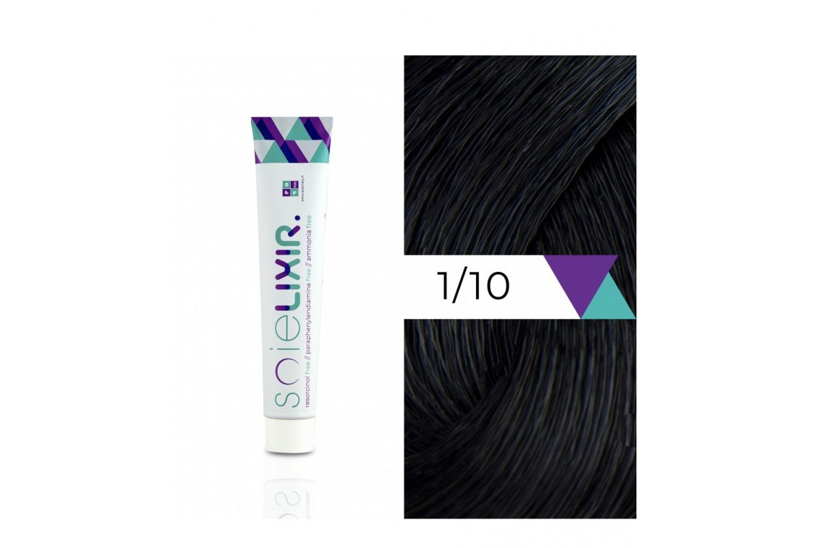 SOIELIXIR AMMONIA FREE HAIR COLOR 1/10 BLACK BLUE 100 ML - Milano Pharmacy