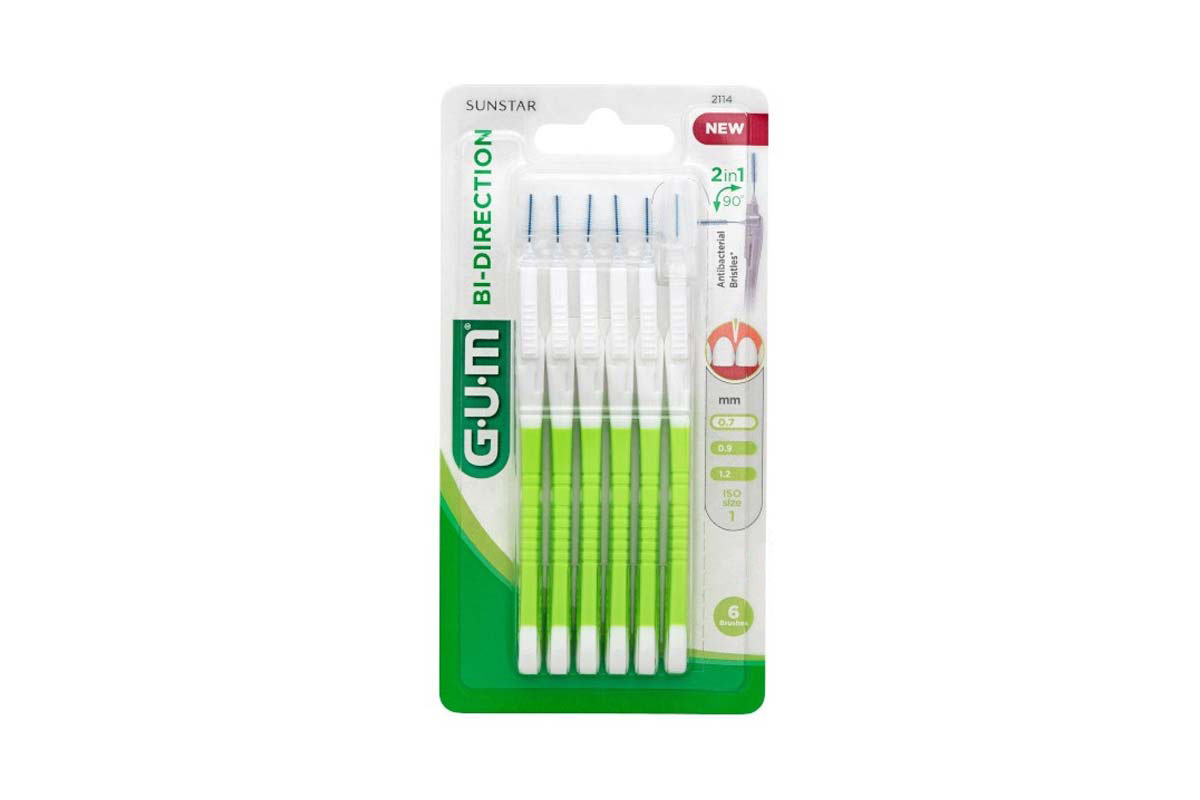 GUM BI DIRECTION ANTIBACTERIAL BRISTLES 0.7MM 2114 - Milano Pharmacy