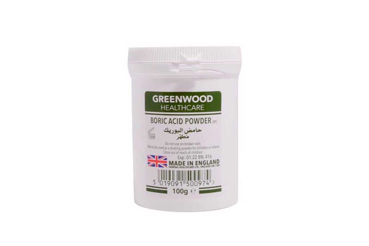 GREENWOOD BORIC ACID POWDER 100 GM - Milano Pharmacy