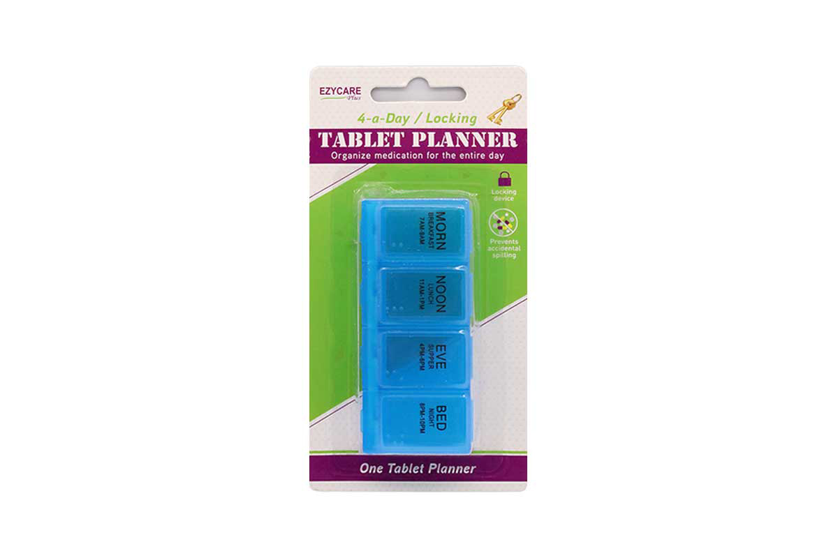 EZYCARE 4 A DAY LOCKING TABLET PLANNER 17800 - Milano Pharmacy