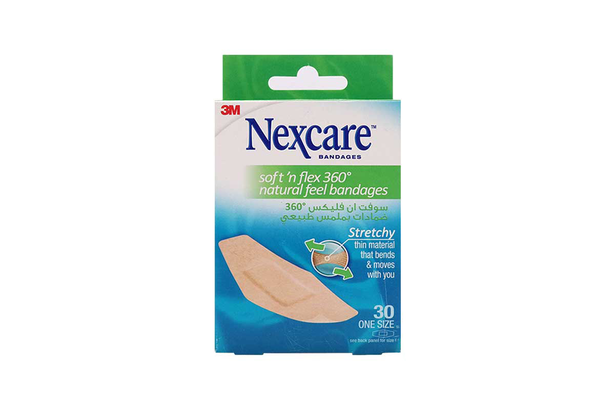 NEXCARE SOFT N FLEX 360 ONE SIZE 30 PCS - Milano Pharmacy