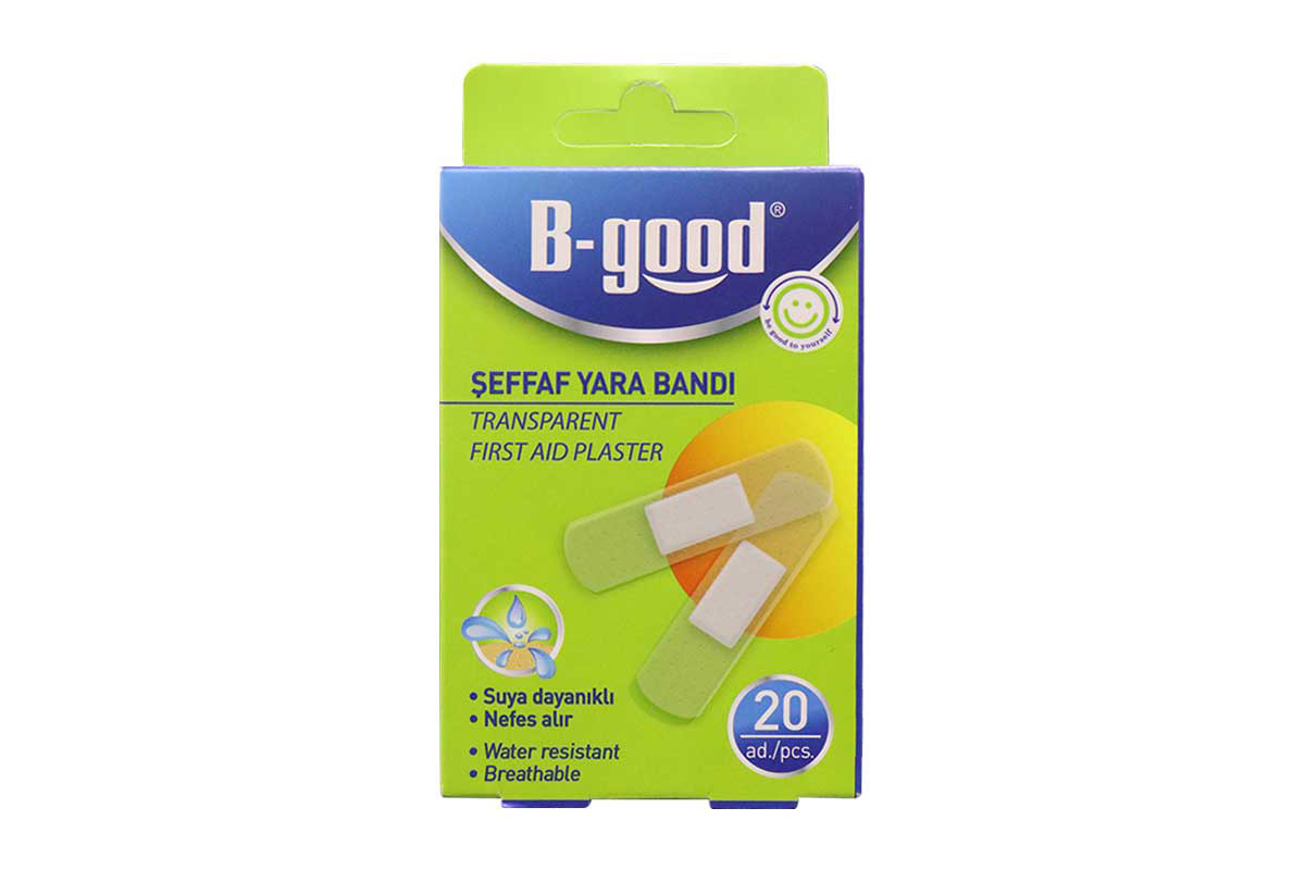 B GOOD TRANSPARENT FIRST AID PLASTER 20PCS - Milano Pharmacy