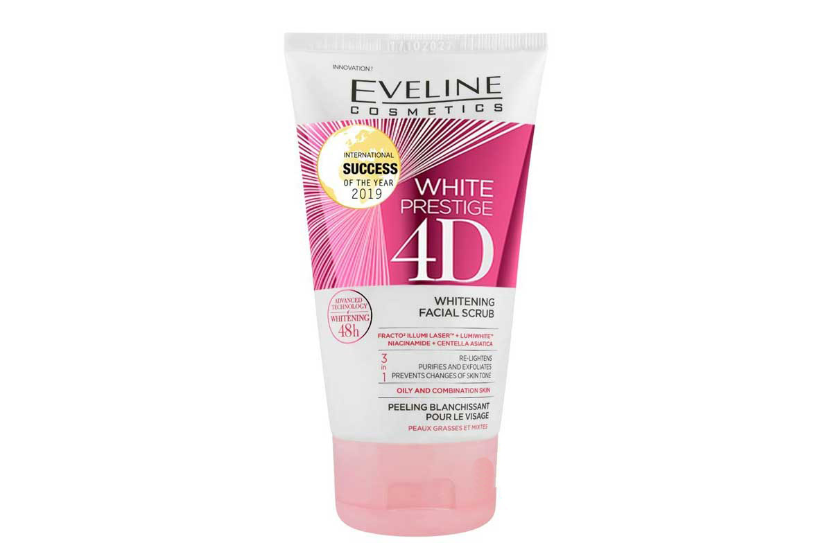 EVELINE WHITE PRESTIGE 4D WHITENING FACIAL SCRUB 48H 150ML - Milano Pharmacy