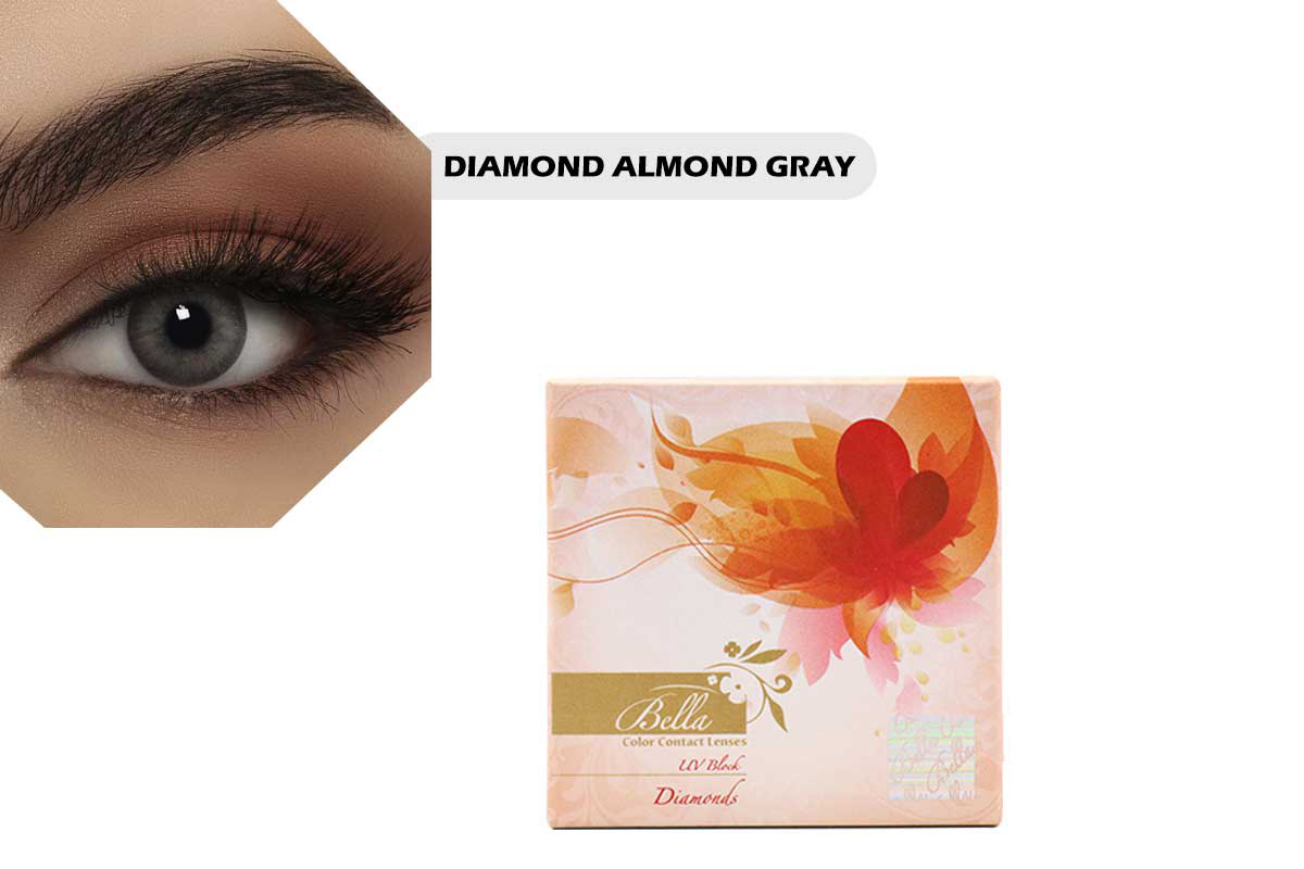 BELLA COLOR CONTACT LENSES DIAMOND ALMOND GRAY - Milano Pharmacy