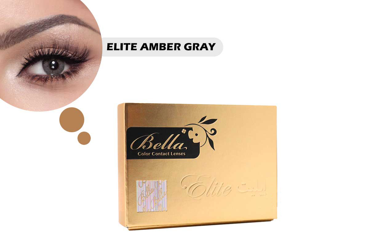 BELLA COLOR CONTACT LENSES ELITE AMBER GRAY - Milano Pharmacy