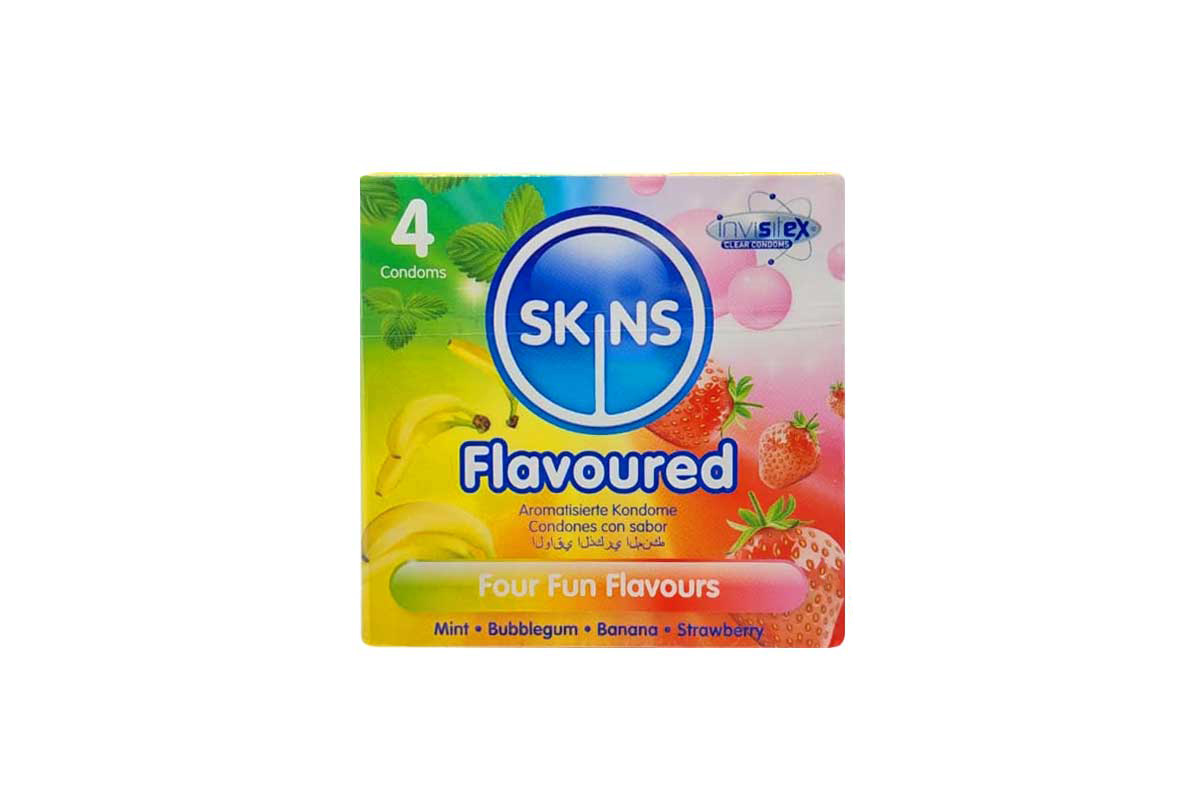 SKINS FLAVOURED 4 CONDOMS - Milano Pharmacy