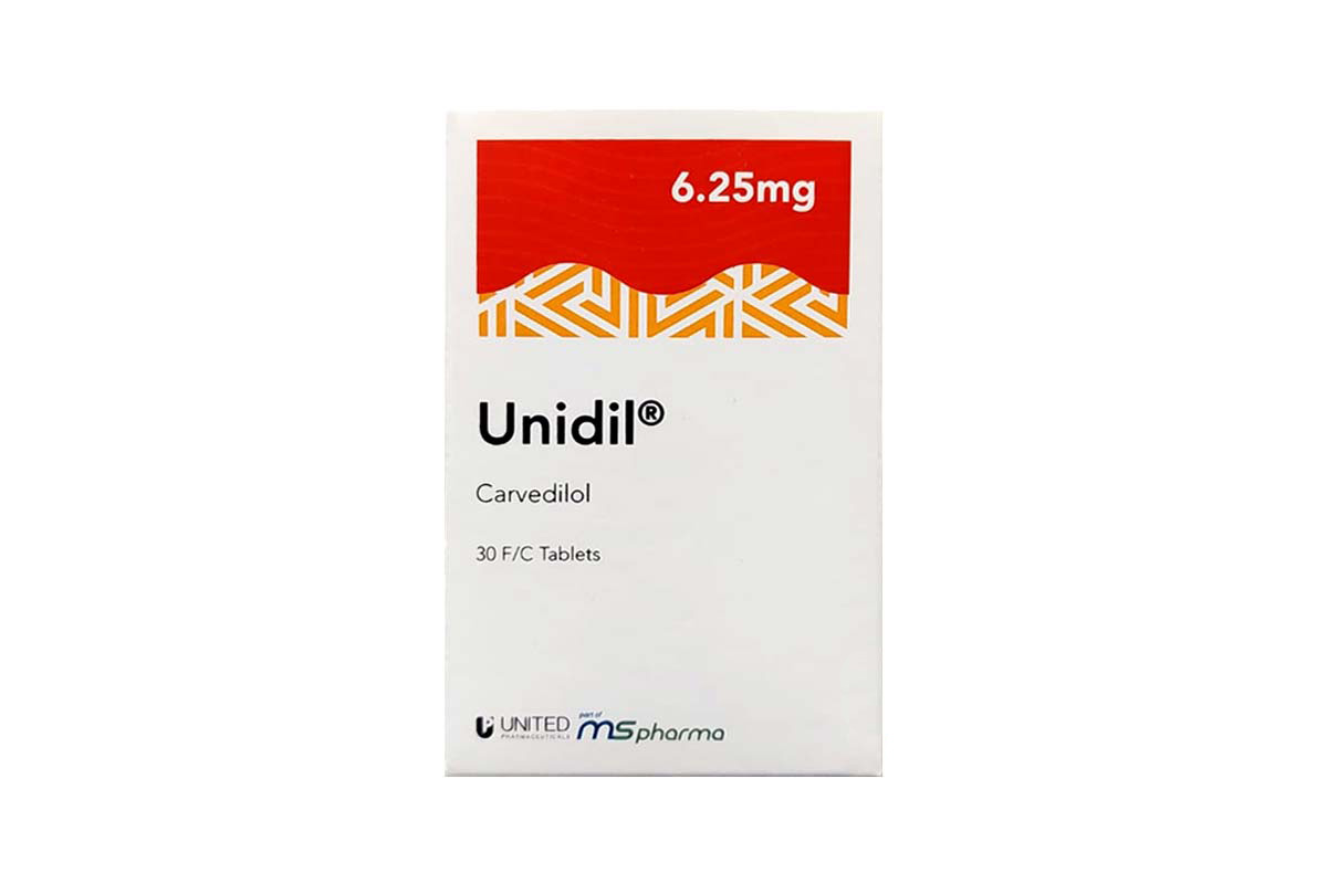 UNIDIL 6.25 MG 30 TABLETS - Milano Pharmacy