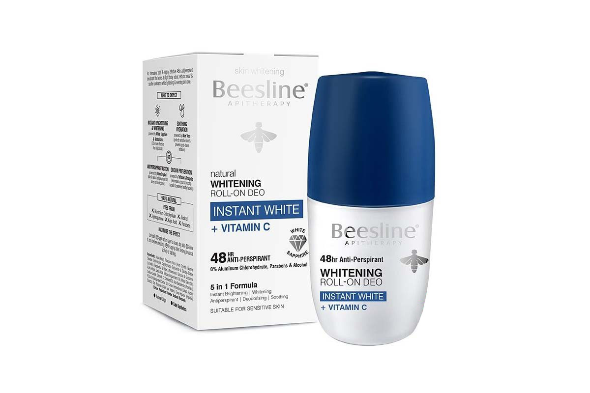 BEESLINE NATURAL WHITENING ROLL ON DEO INSTANT WHITE PLUS VITAMIN C 48H 5IN1 50ML - Milano Pharmacy