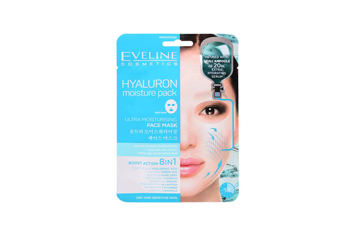 EVELINE HYALURON ULTRA MOISTURISING FACE MASK 1PCS - Milano Pharmacy