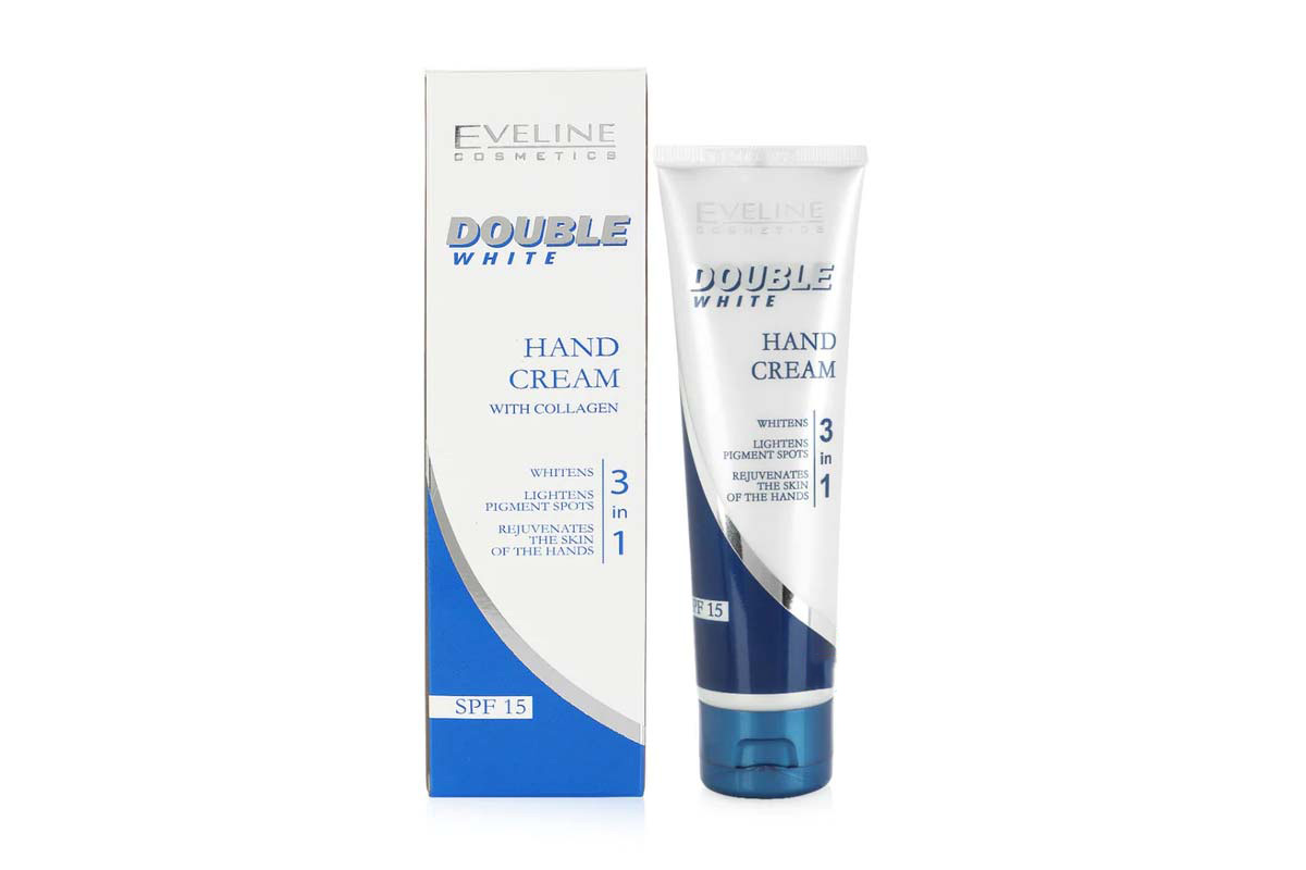 EVELINE DOUBLE WHITE SPF15 HAND CREAM 100ML - Milano Pharmacy