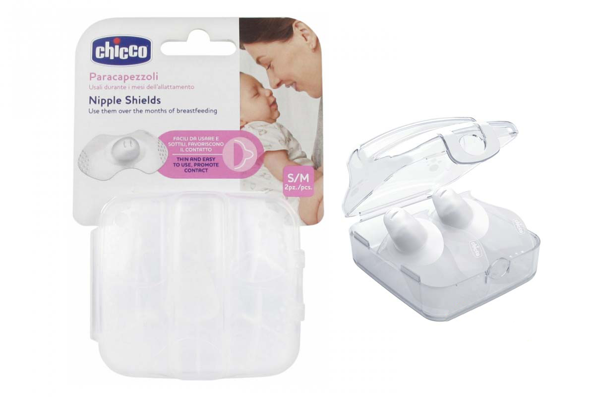 CHICCO NIPPLE SHIELDS SILICONE WHITE SMALL AND MEDIUM 2 PCS - Milano Pharmacy