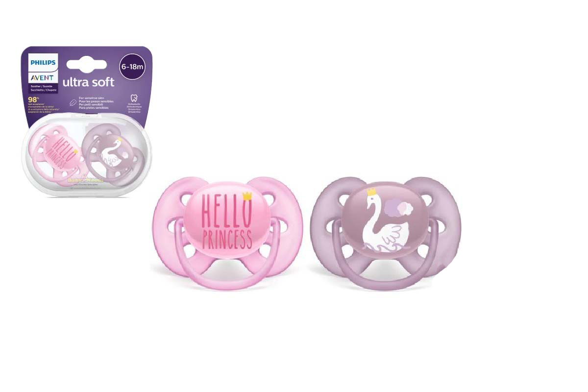 PHILIPS AVENT ULTRA SOFT PACIFIER 6 TO 18 MONTH GIRL - Milano Pharmacy