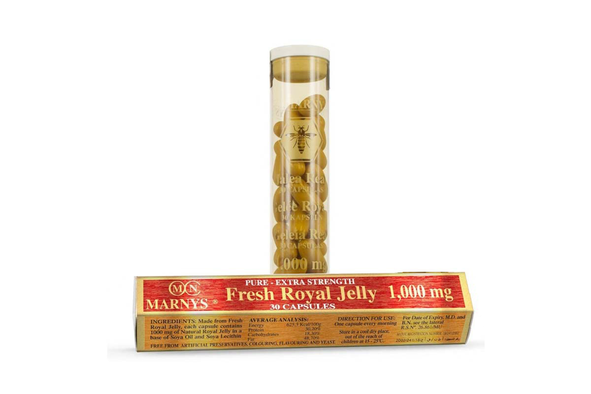 MARNYS FRESH ROYAL JELLY 1000 MG 30 CAPSULES - Milano Pharmacy