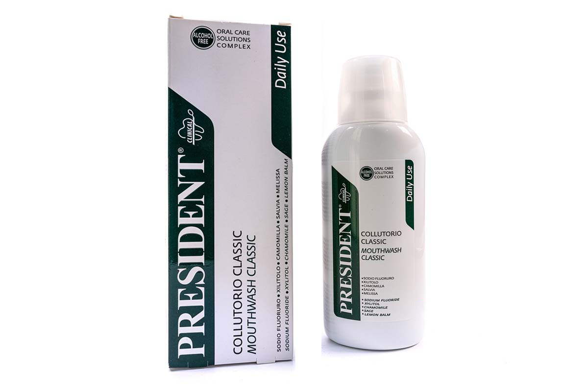 PRESIDENT CLASSIC MOUTHWASH DAILY USE 200 ML - Milano Pharmacy