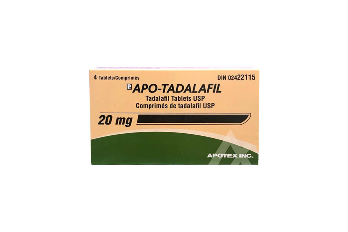 APO TADALAFIL 20 MG 4 TABLETS - Milano Pharmacy