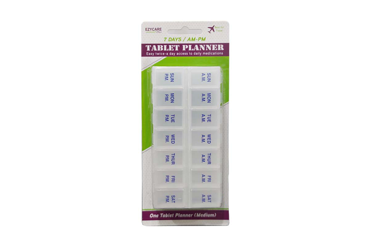 EZYCARE 7 DAYS AM PM TABLET PLANNER COLOR WHITE 17375 - Milano Pharmacy