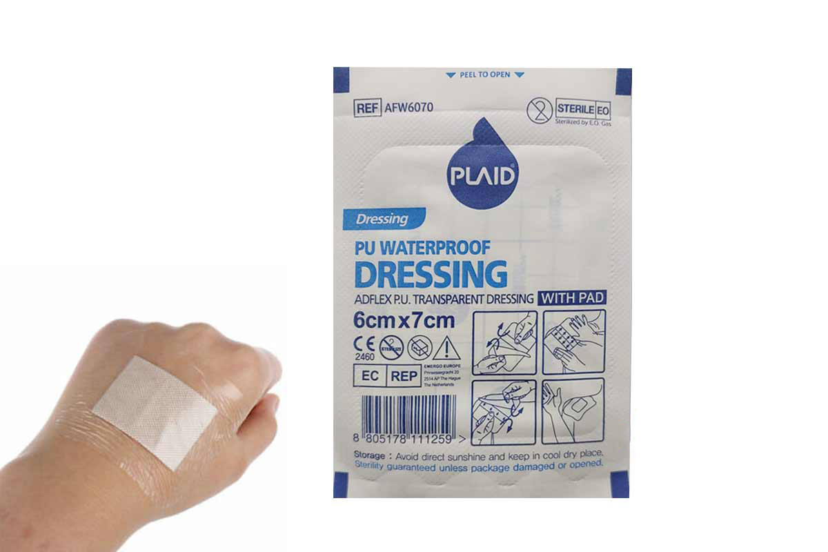 PLAID PU WATERPROOF DRESSING 6CM X 7CM 1PCS - Milano Pharmacy