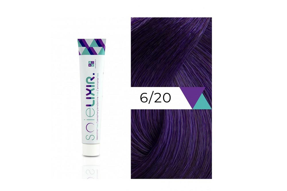SOIELIXIR AMMONIA FREE HAIR COLOR 6/20 DARK BLONDE PURPLE 100ML - Milano Pharmacy