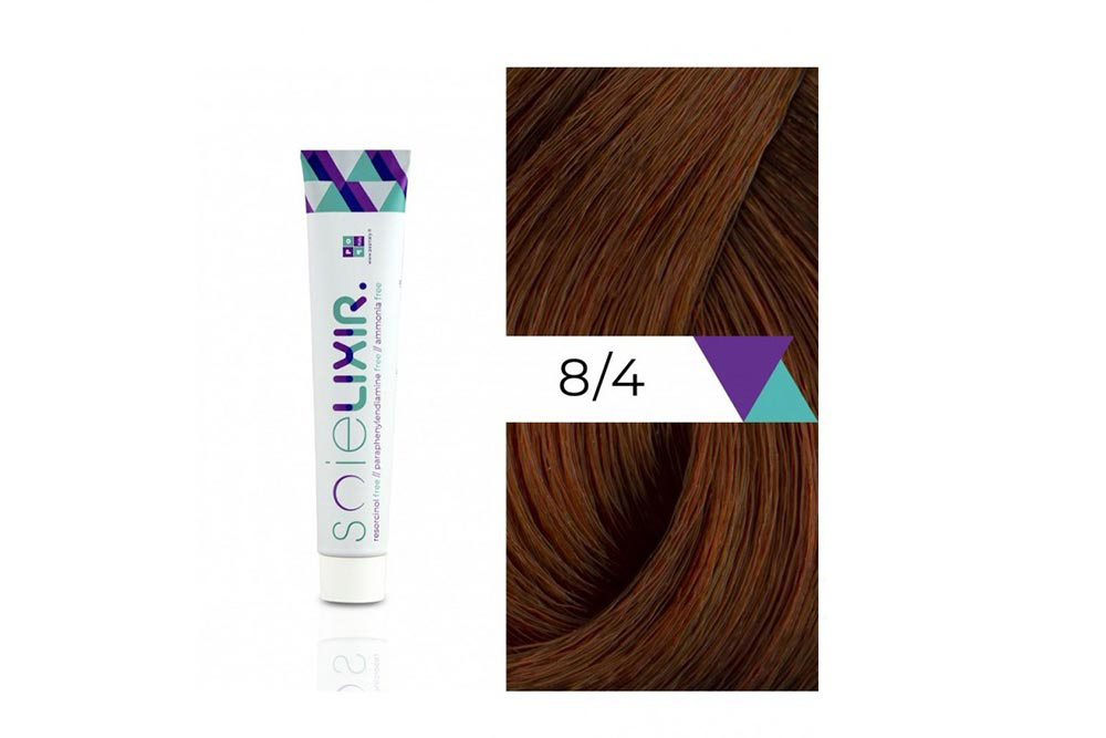 SOIELIXIR AMMONIA FREE HAIR COLOR 8/4 LIGHT COPPER BLONDE 100 ML - Milano Pharmacy