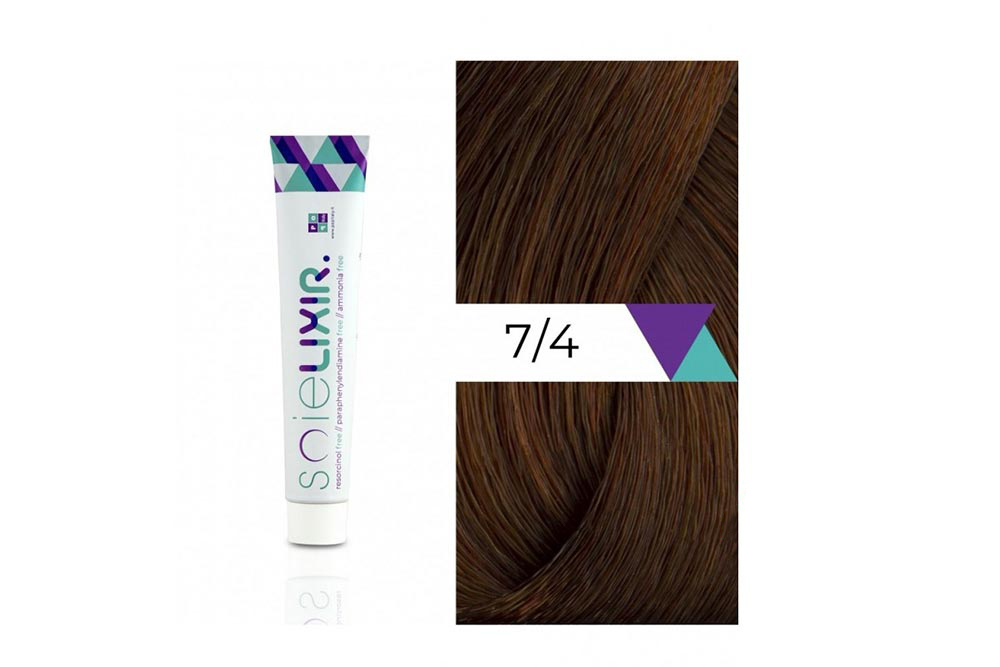 SOIELIXIR AMMONIA FREE HAIR COLOR 7/4 MEDIUM COPPER BLONDE 100ML - Milano Pharmacy