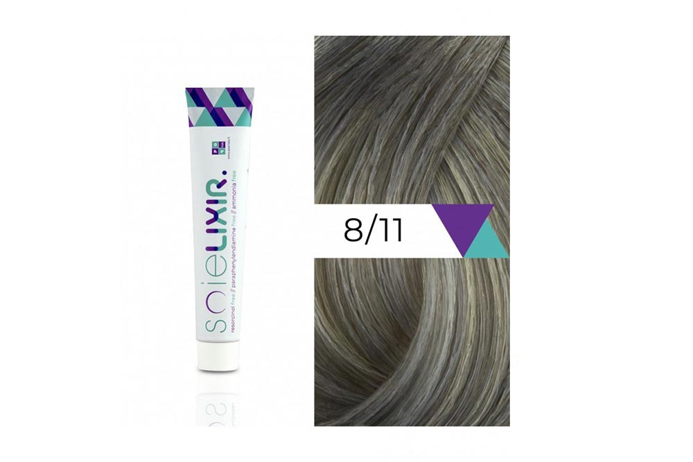 SOIELIXIR AMMONIA FREE HAIR COLOR 8/11 LIGHT BLONDE INTENSE ASH 100 ML - Milano Pharmacy