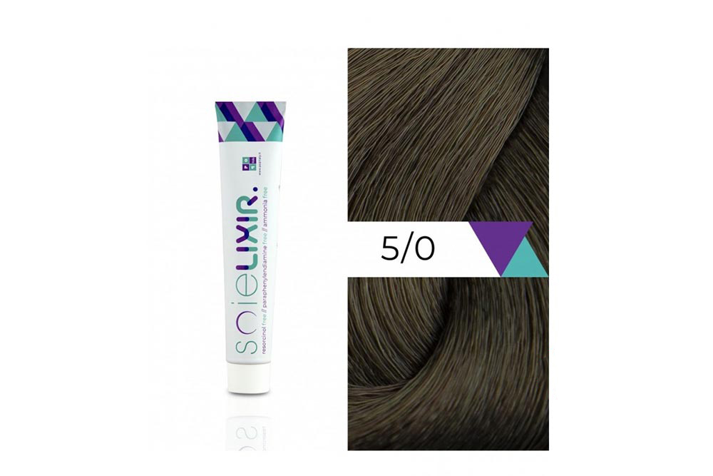 SOIELIXIR AMMONIA FREE HAIR COLOR 5/0 LIGHT BROWN 100 ML - Milano Pharmacy