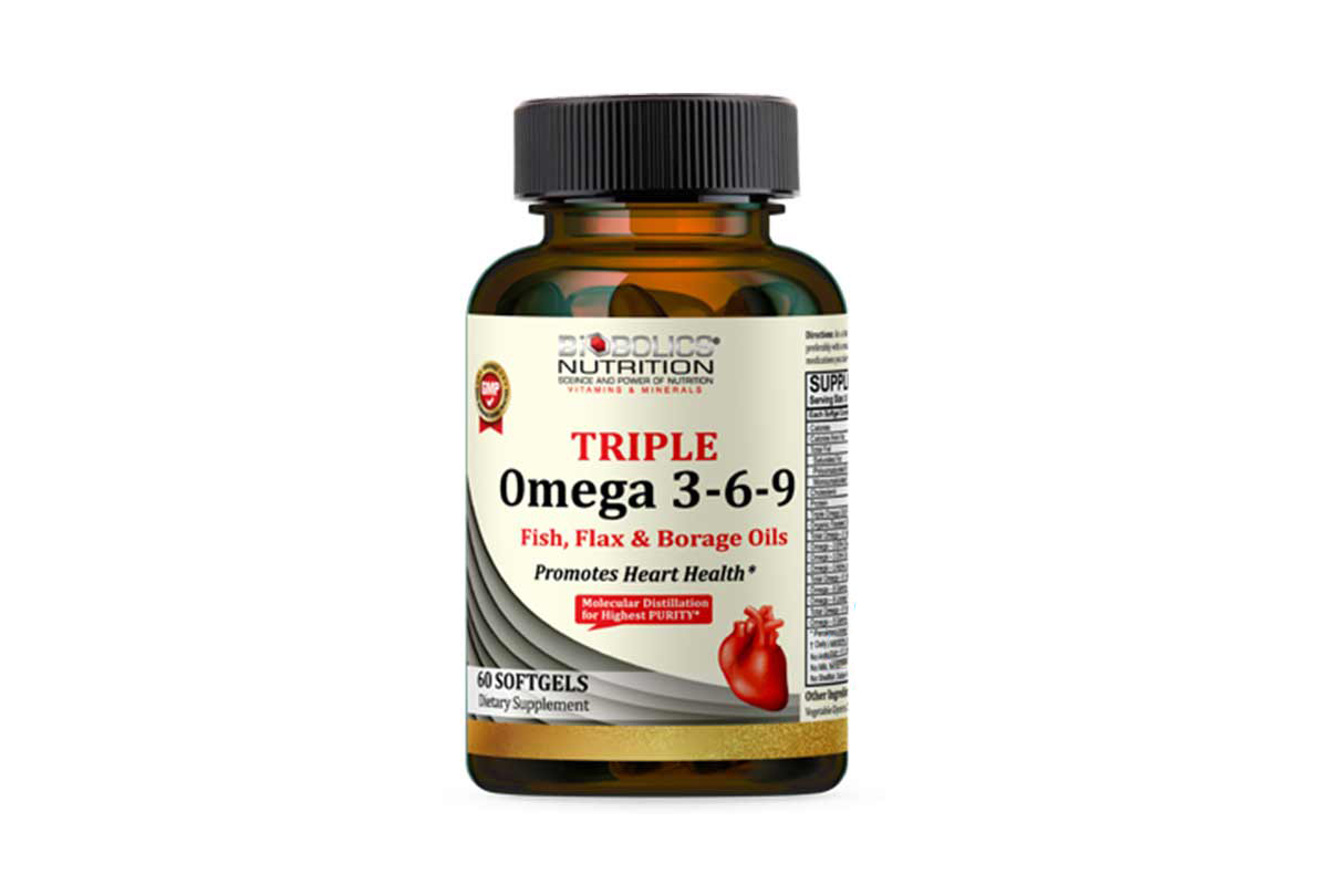 BIOBOLICS TRIPLE OMEGA 3 6 9 3600MG 60 SOFTGELS - Milano Pharmacy