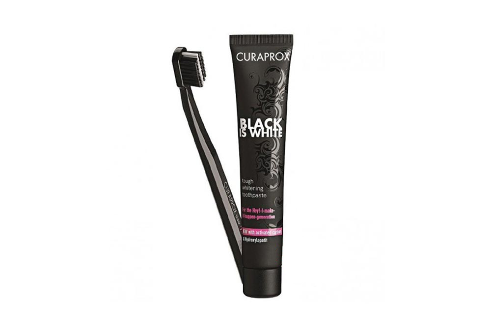 CURAPROX BLACK IS WHITE TOOTHPASTE PLUS BRUSH - Milano Pharmacy