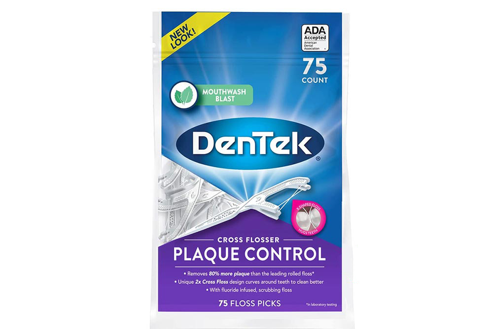 DENTEK CROSS PLAQUE CONTROL 75 FLOSS PICKS - Milano Pharmacy