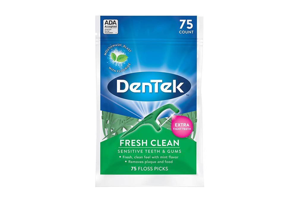 DENTEK FRESH CLEAN SENSITIVE TEETH AND GUMS 75 FLOSS PICK - Milano Pharmacy