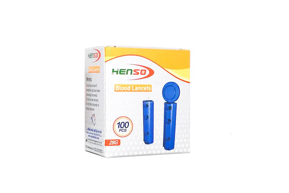 HENSO BLOOD LANCETS 28G 100PCS BLUE - Milano Pharmacy