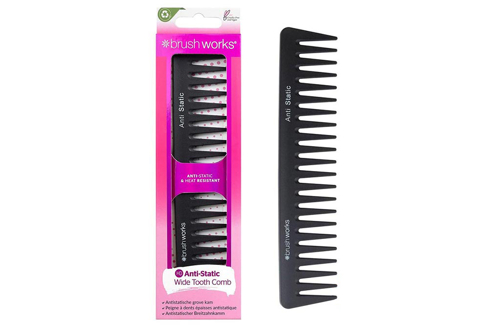 BRUSH WORKS HD ANTI STATIC WIDE TOOTH COMB - Milano Pharmacy