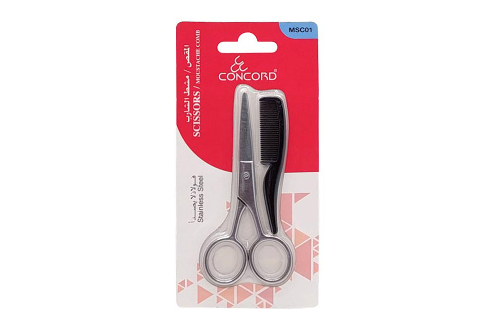 CONCORD SCISSORS AND MOUSTACHE COMB - Milano Pharmacy