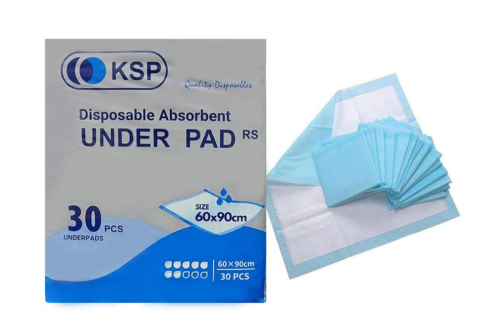 KSP DISPOSABLE ABSORBENT UNDER PAD RS 60X90CM 30PCS - Milano Pharmacy