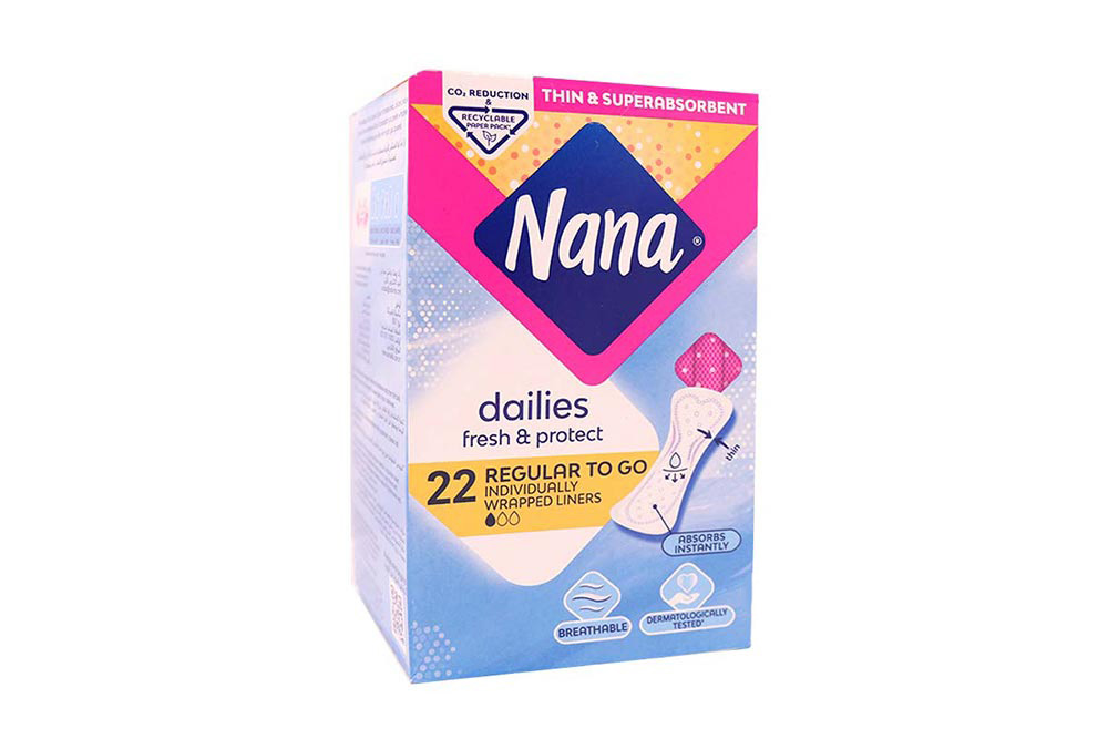 NANA DAILY FRESH NORMAL SINGLE WRAP 22 PADS - Milano Pharmacy