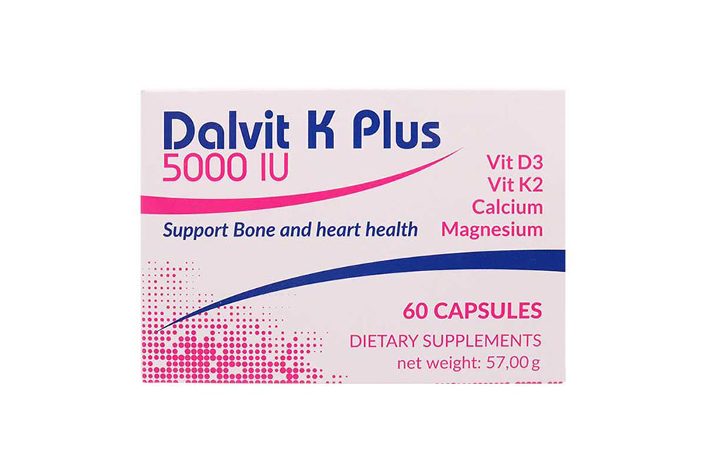 DALVIT K PLUS 5000 IU D3 60 CAPSULES - Milano Pharmacy