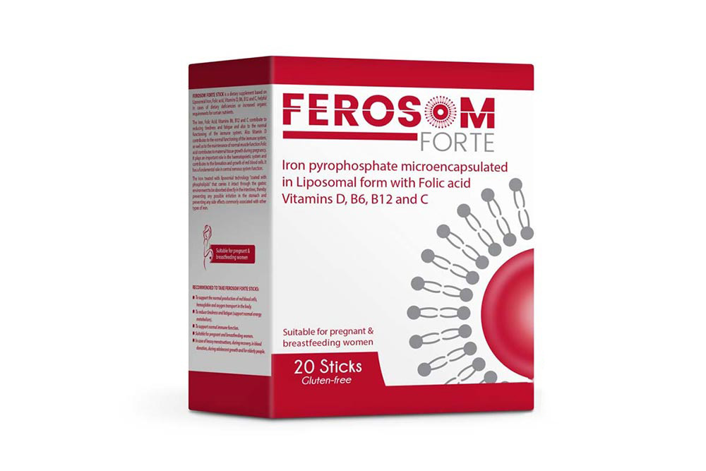 FEROSOM FORTE 20 STICKS GLUTEN FREE - Milano Pharmacy