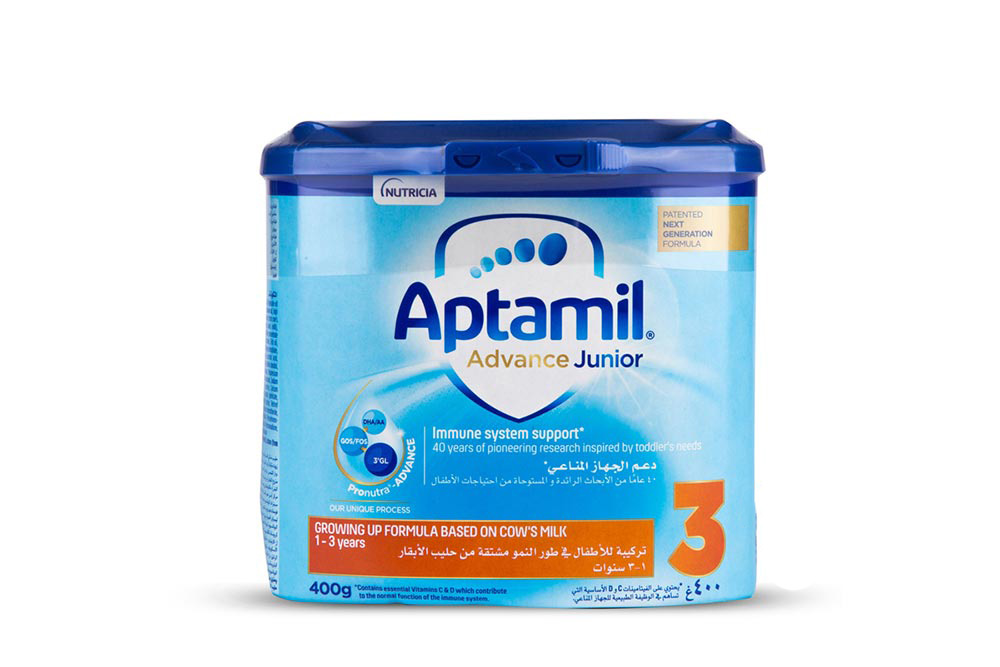 APTAMIL ADVANCE JUNIOR NO 3 FROM 1 TO 3 YEARS 400 GM - Milano Pharmacy